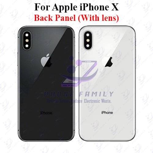 For Apple iPhone X Back Panel/Backshell/ Casing +Camera Lens With Logo-All Colors Available - Price in Bangladesh