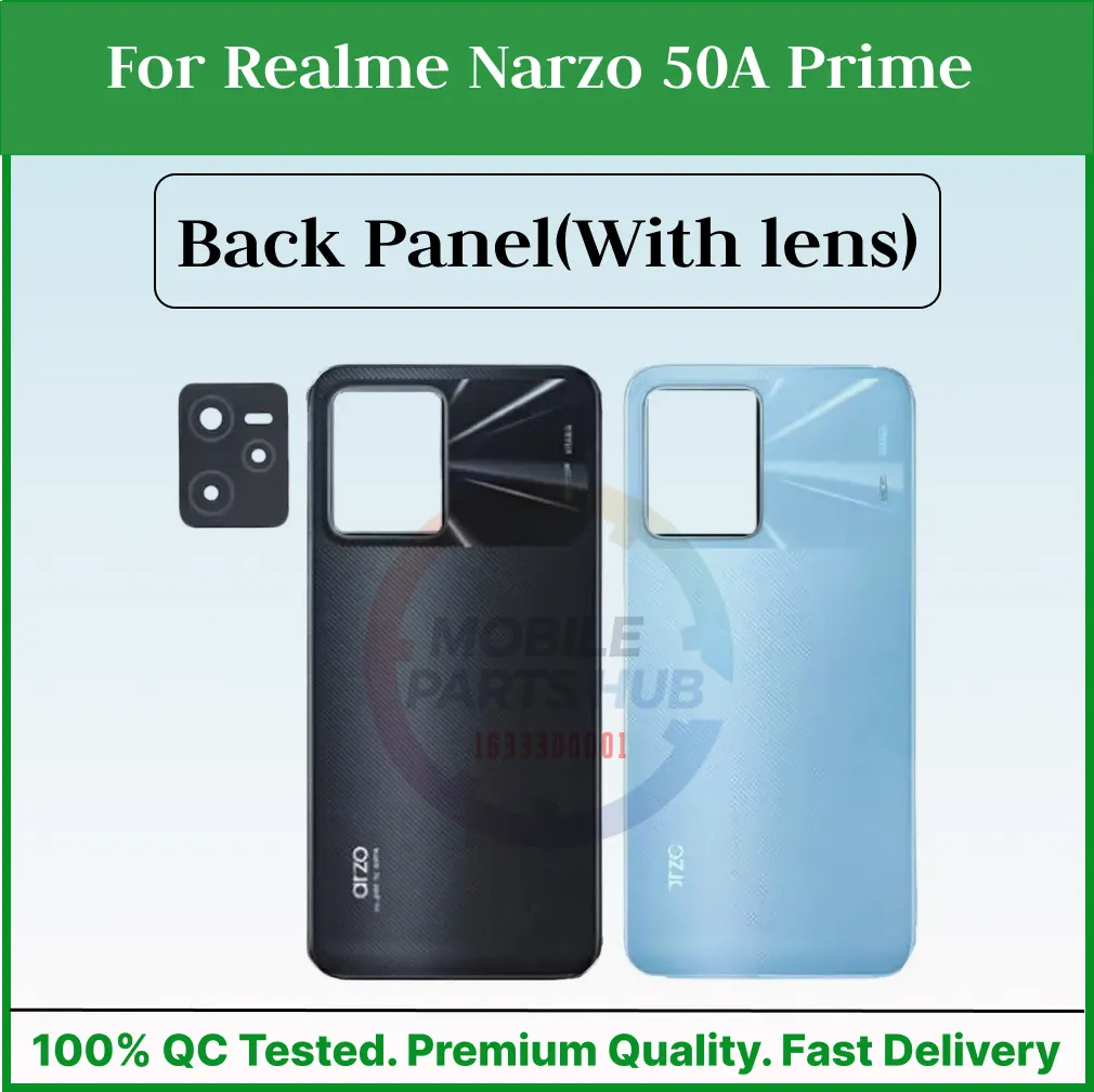 For Realme Narzo 50A Prime Back Panel/Backshell/ Casing +Camera Lens With Logo-All Colors Available - Price in Bangladesh