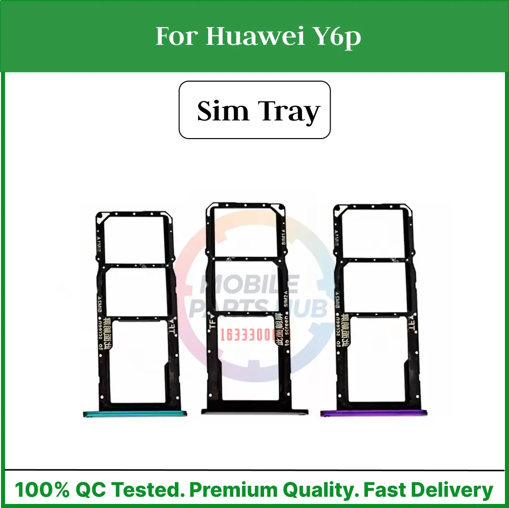 Huawei Y6p Nano Sim Card Tray Holder Sim Adaptor With Free Sim Ejector Pin Replacement Part - Price in Bangladesh