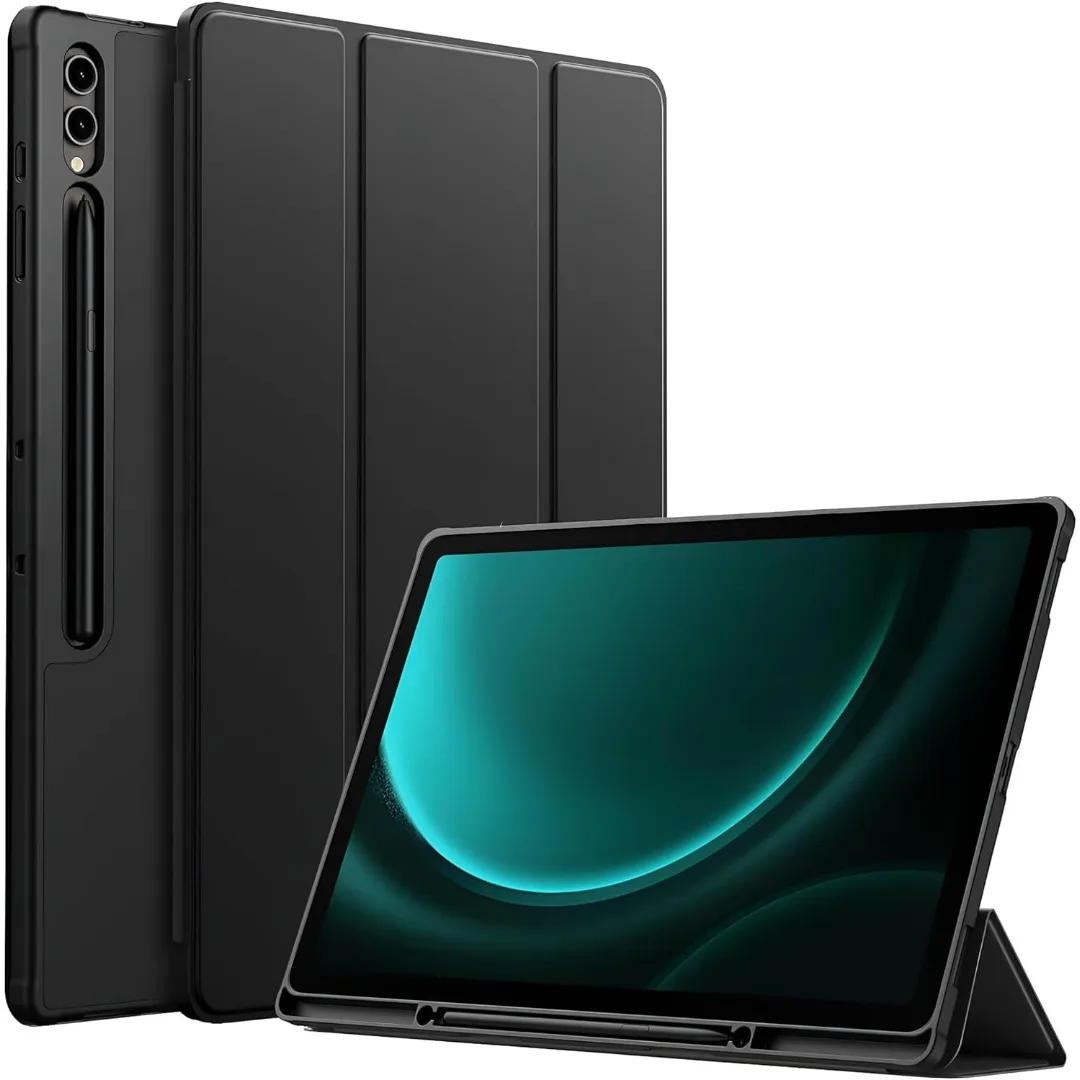 Robustrion Cover For Samsung Tab S10 Cover Case, Flip Case Cover With [S Pen Holder] For Samsung Galaxy Tab S10 Tablet Cover [Auto Sleep Wake] - Black/Blue - Price in Bangladesh