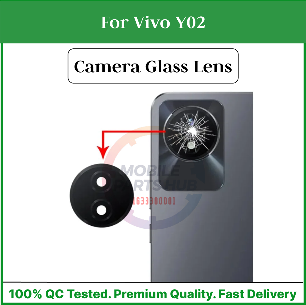 Camera Main Glass Lens for Vivo Y02  Replacement Part (Not Tempered Camera Glass Protector)
