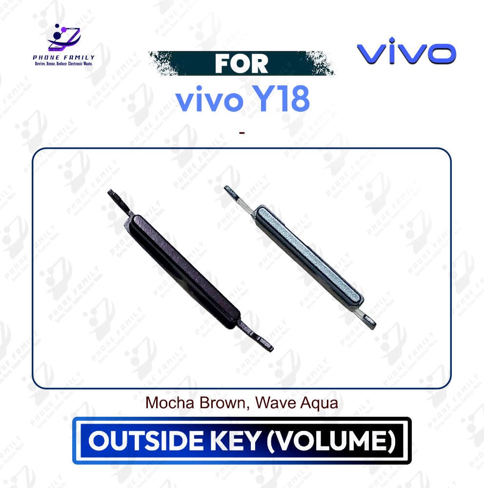 vivo Y18 Volume Up Down Button Outside Key | Side Key External Button Replacement | - Price in Bangladesh