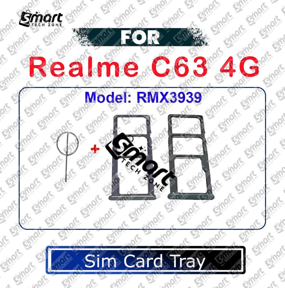 For Realme C63 4G Sim Tray Micro SD Card Slot with Sim Ejector Pin Replacement Parts - Price in Bangladesh