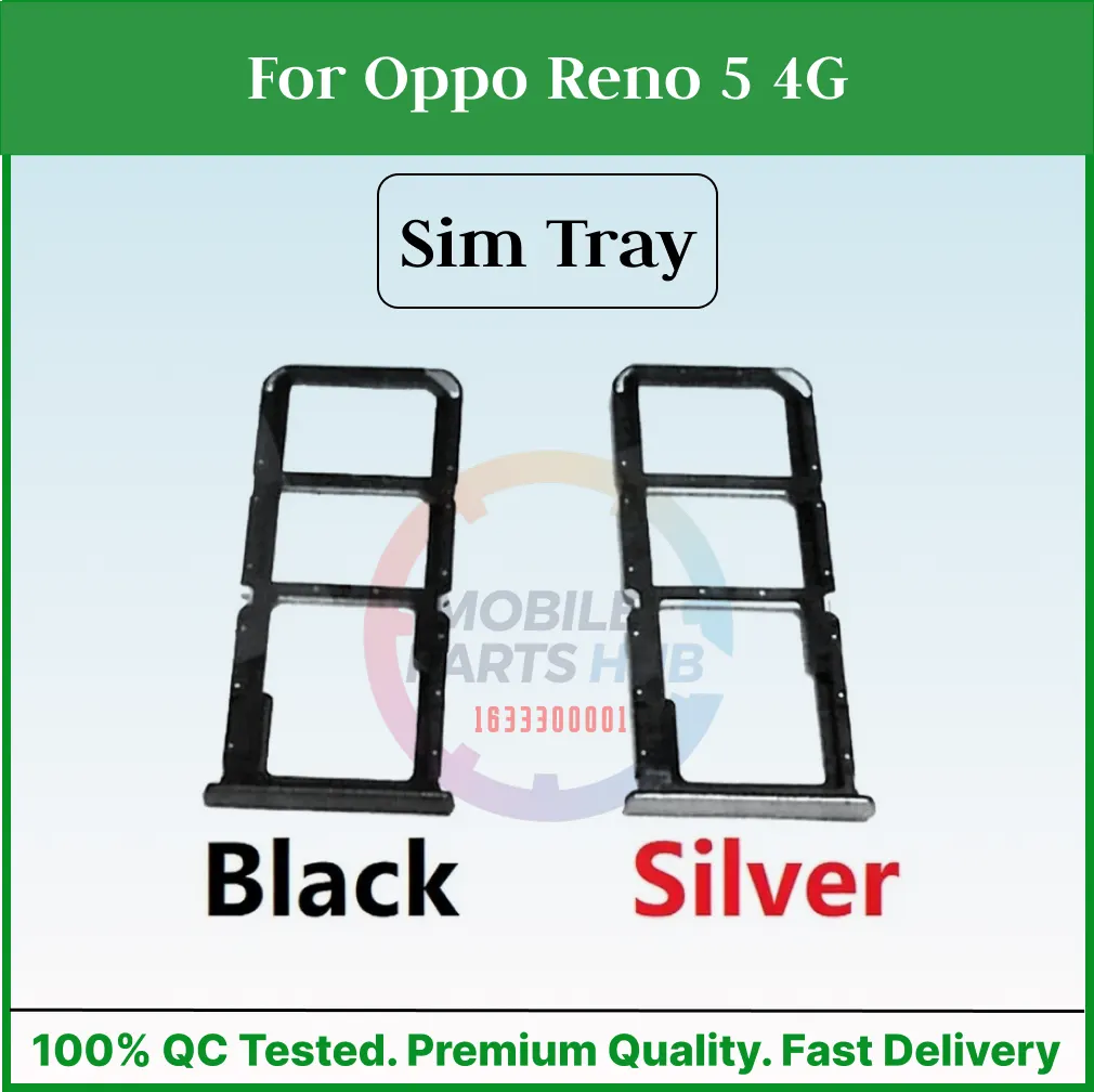 For Oppo Reno 5 4G Sim Tray Micro SD Card Slot with Sim Ejector Pin Replacement Parts - Price in Bangladesh