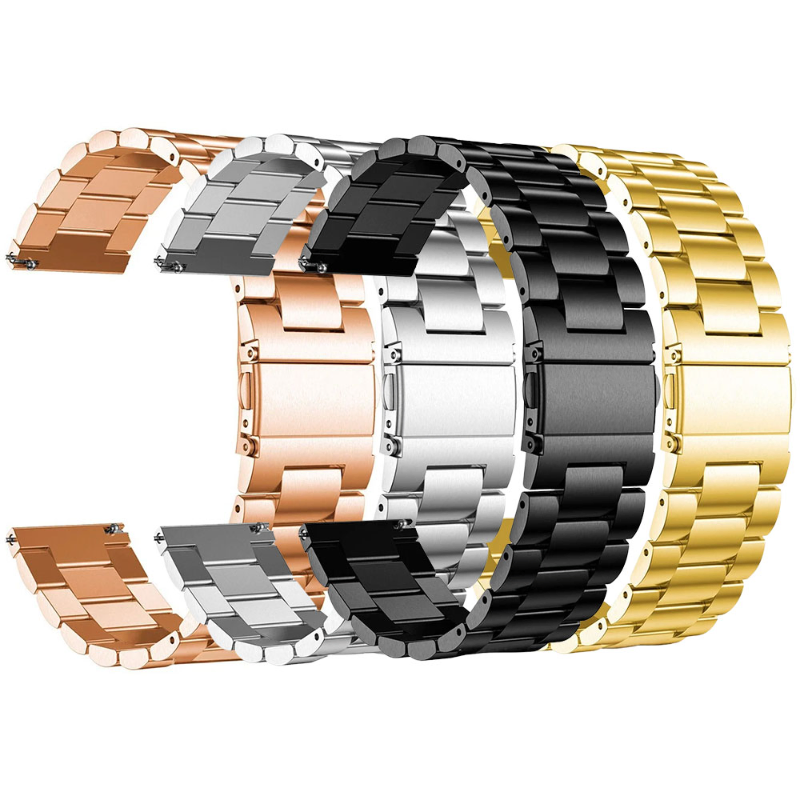 20mm Stainless Steel Premium Watch Strap Durable Metal Replacement Band for Smartwatches and Traditional Watches Classic and Adjustable - Price in Bangladesh
