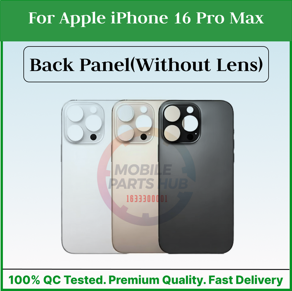 For Apple IPhone 16 Pro Max Back Panel/Backshell/ Casing + With Camera Lens + Side Button With Logo-All Colors Available
