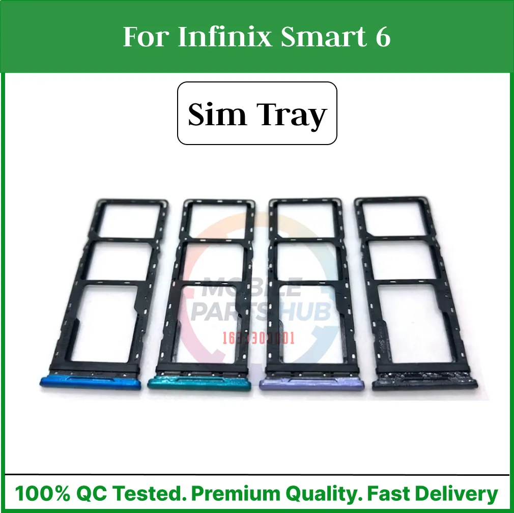 For Infinix Smart 6 Sim Tray Micro SD Card Slot with Sim Ejector Pin Replacement Parts - Price in Bangladesh