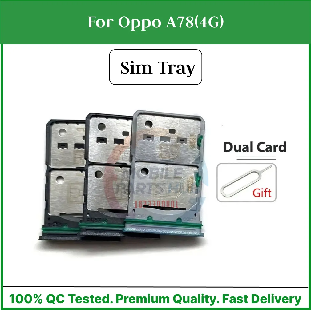 For Oppo A78(4G) Nano Sim Card Tray Holder Sim Adaptor With Free Sim Ejector Pin Replacement Part - Price in Bangladesh