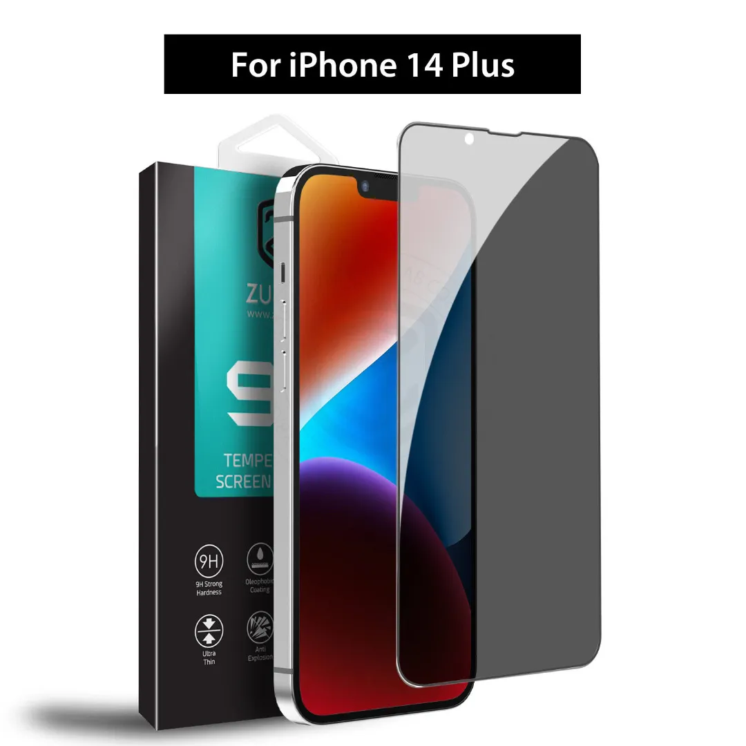 Premium 9H Privacy Tempered Glass Screen Protector For Apple Iphone 14 Plus - Price in Bangladesh