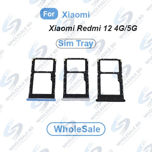Xiaomi Redmi 12 4G/5G Sim Tray Micro SD Card Slot with Sim Ejector Pin Replacement Parts (Wholesale) - Price in Bangladesh