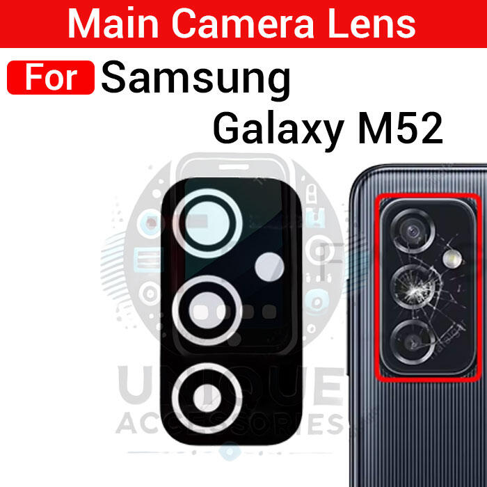 Camera Main Glass Lens for Samsung Galaxy M52 Replacement Part (Not Tempered Camera Glass Protector) - Price in Bangladesh