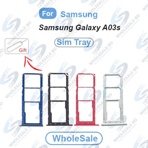 Samsung Galaxy A03s Sim Tray and Micro SD Card Slot Replacement (Free High Quality Sim Ejector Pin) (Wholesale) - Price in Bangladesh