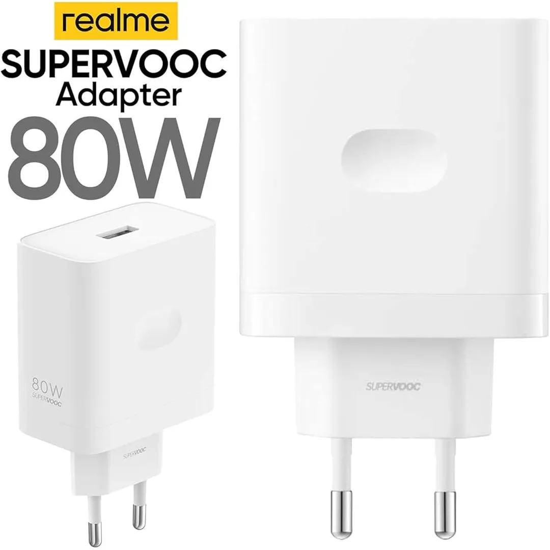 Original Realme 80W SuperVooc Charger EU/US QC3.0 Fast Charge Adapter Type C Cable For Realme GT NEO 2 3 Q5 Q2 Pro Find X2 X3 X6 - Price in Bangladesh