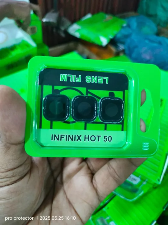For Infinix Hot 50 Camera Protector Drop Protection Metal Ring Tempered Glass Camera Lens Protector - Price in Bangladesh