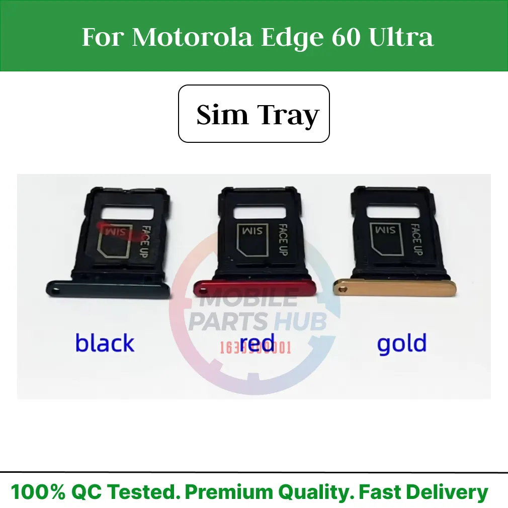 Motorola Edge 60 Ultra Nano Sim Card Tray Holder Sim Adaptor With Free Sim Ejector Pin Replacement Part - Price in Bangladesh