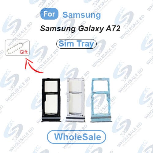 Samsung Galaxy A72 Sim Tray and Micro SD Card Slot (Free High Quality Sim Ejector Pin) (Wholesale) - Price in Bangladesh