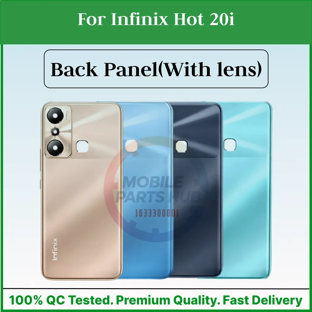 For Infinix Hot 20i Back Panel/Backshell/ Casing +Camera Lens + Side Button With Logo-All Colors Available Back Panels & Housings Price in Bangladesh - Mobile.com.bd