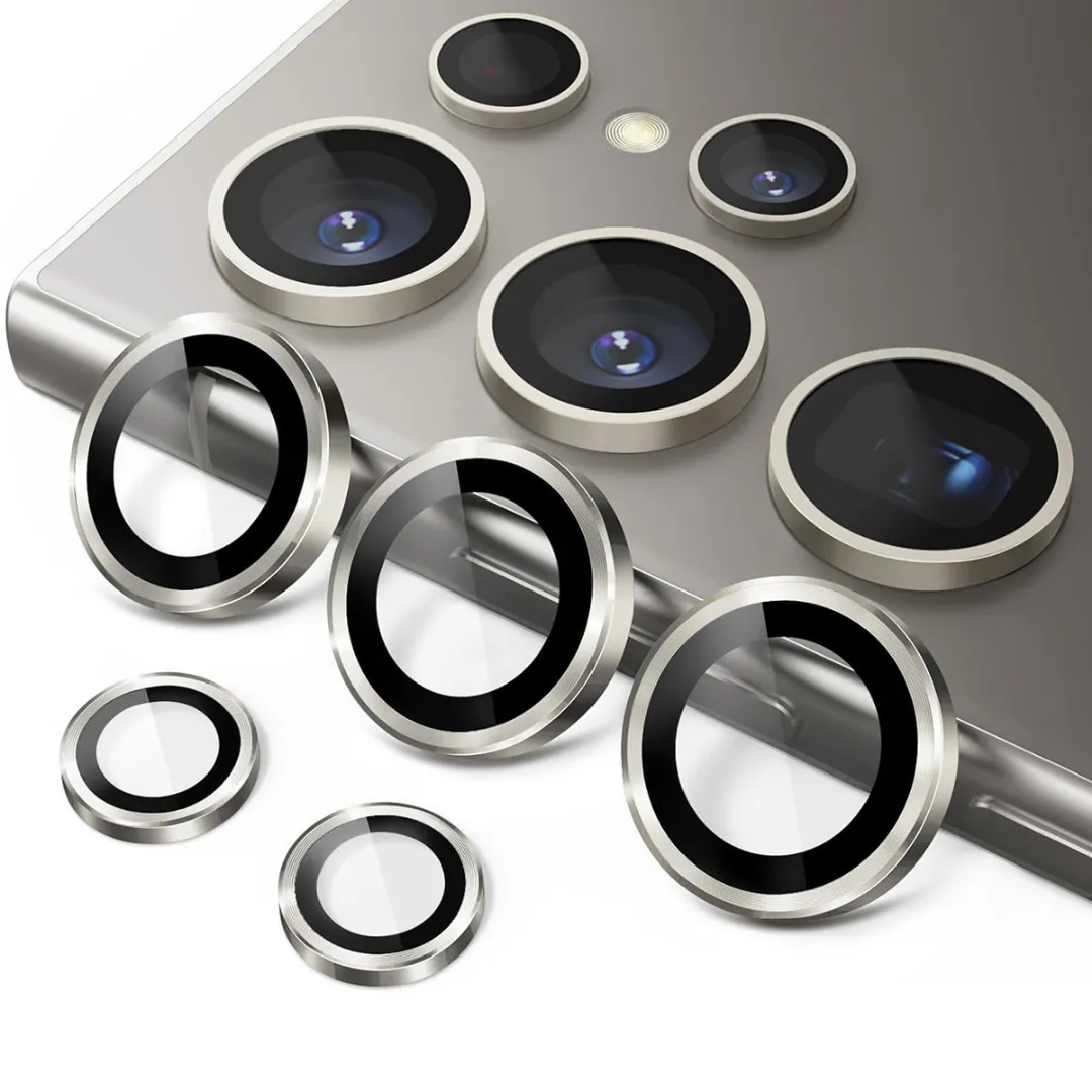 For Samsung Galaxy S24 Ultra 5G 5Pcs Camera Lens Protector Rings Aluminum+Tempered Glass Scratch Resistant - Price in Bangladesh