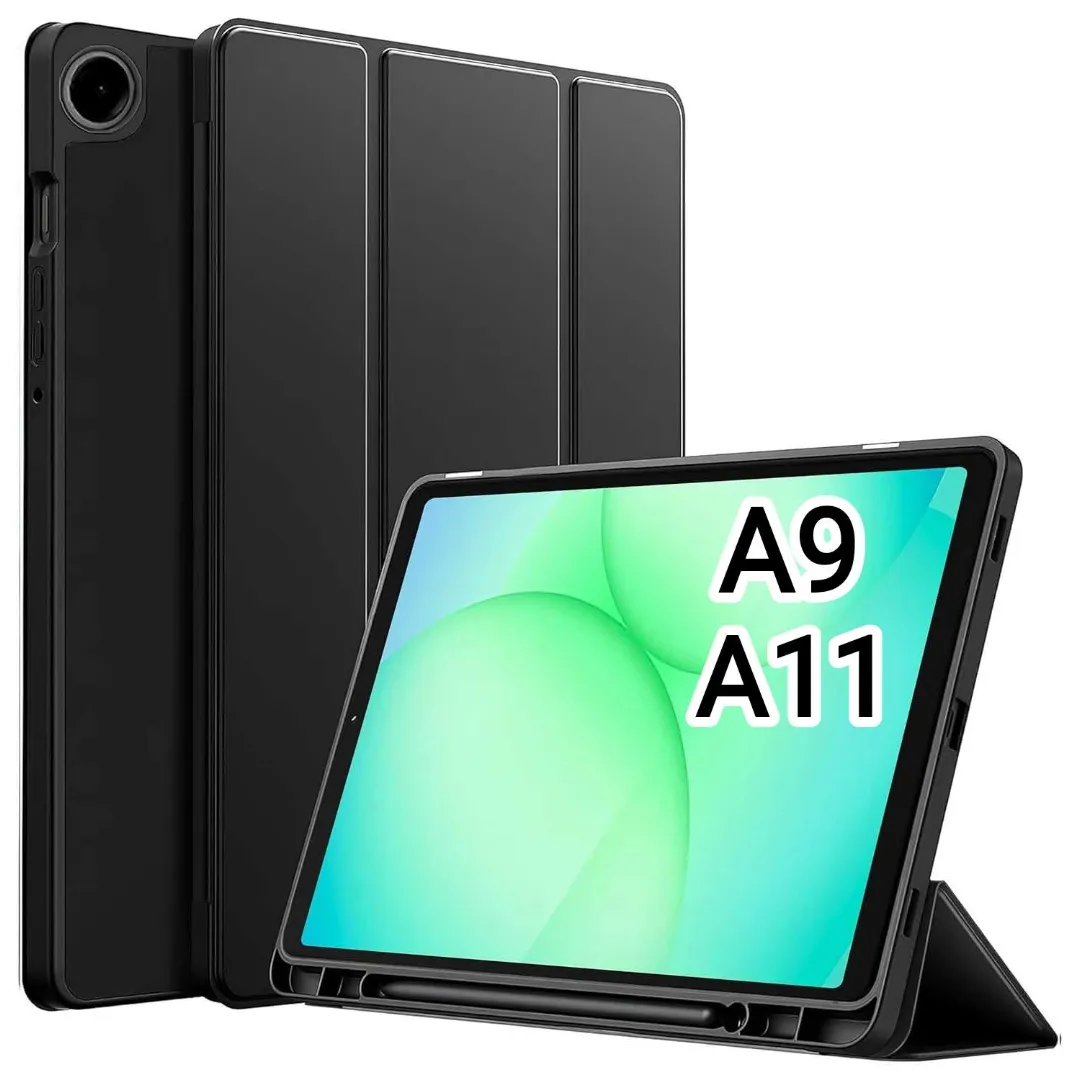 Premium Cover For Samsung Galaxy Tab A11 / Galaxy Tab A9 Cover Case 8.7 Inch, Flip Stand Cover Case For Samsung Galaxy Tab A9 / A11 Tablet Cover - Black - Navy Blue - Price in Bangladesh