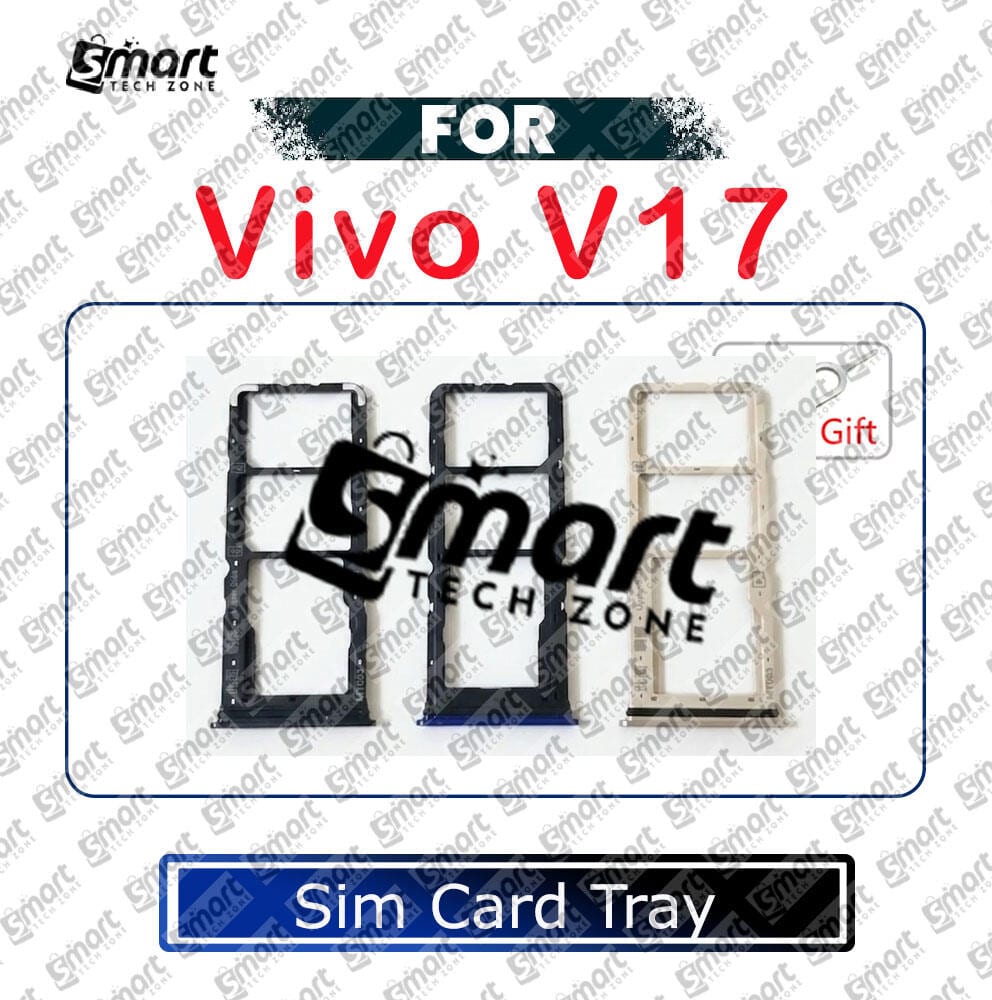 For Vivo V17 Sim Tray Micro SD Card Slot with Sim Ejector Pin Replacement Parts - Price in Bangladesh