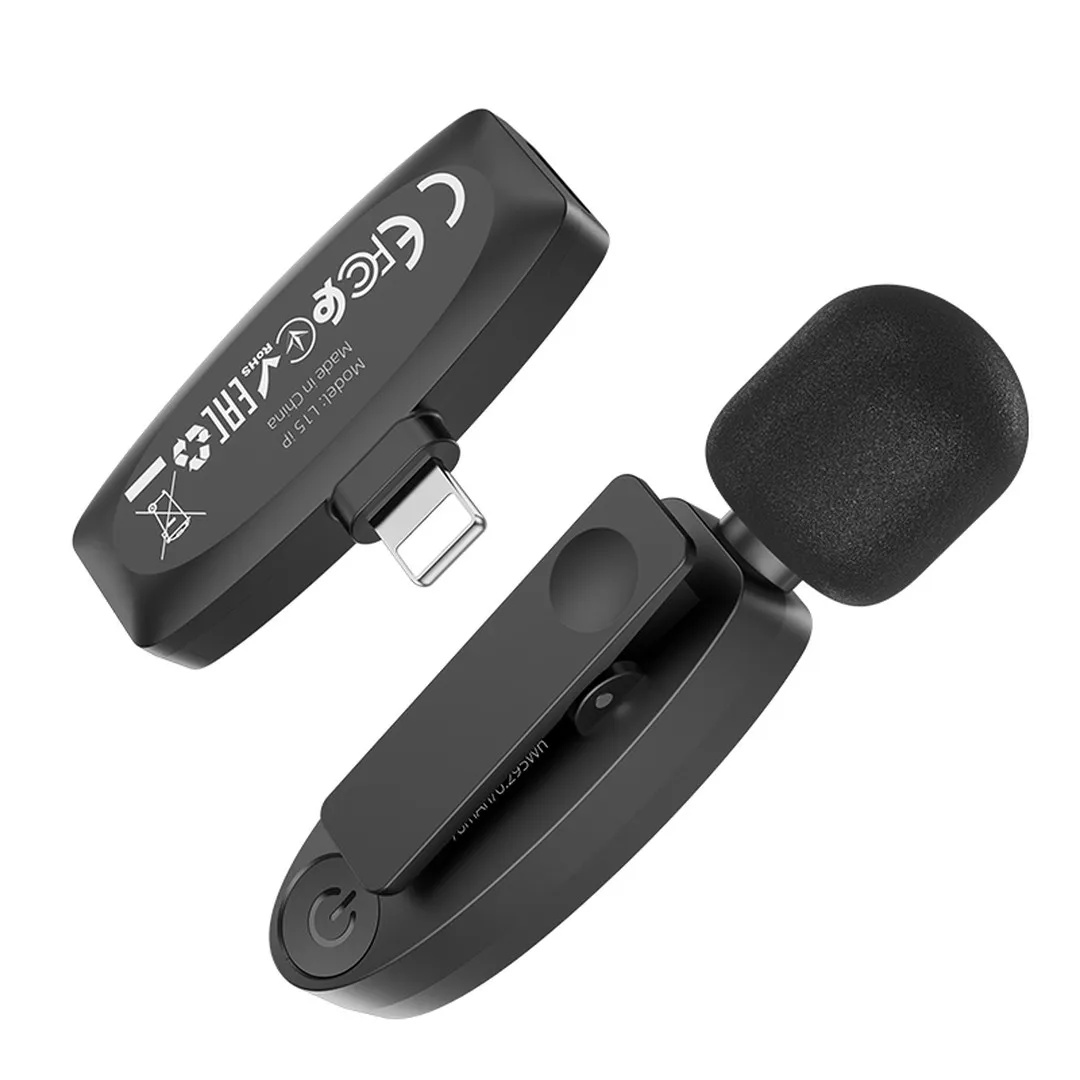 Hoco L15 iP Crystal Lavalier 2.4Ghz Wireless Premium Quality Digital Microphone for Mobile Video Recording | 6 Hours Long Battery life | 360° HD Pickup Microphone for iPhone Mobile Accessories Price in Bangladesh - Mobile.com.bd