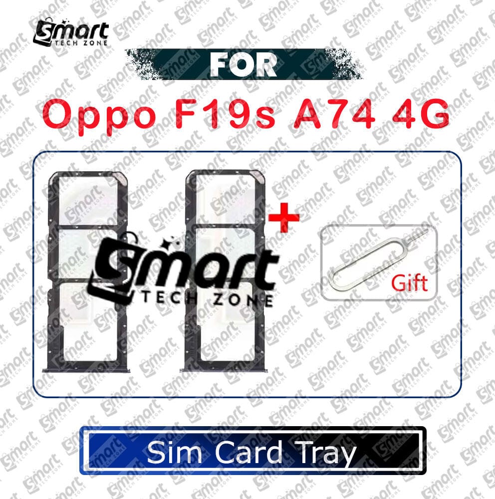 For Oppo F19s A74 4G Sim Tray Micro SD Card Slot with Sim Ejector Pin Replacement Parts - Price in Bangladesh
