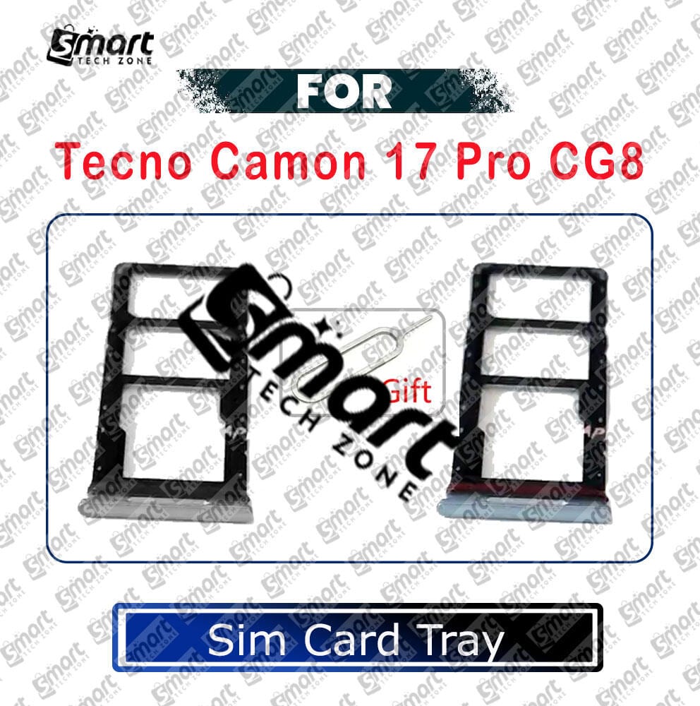 For Tecno Camon 17 Pro CG8 Sim Tray Micro SD Card Slot with Sim Ejector Pin Replacement Parts - Price in Bangladesh