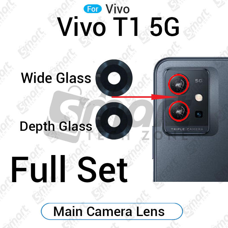 Camera Main Glass Lens for Vivo T1 5G Replacement Part (Not Tempered Camera Glass Protector) - Price in Bangladesh