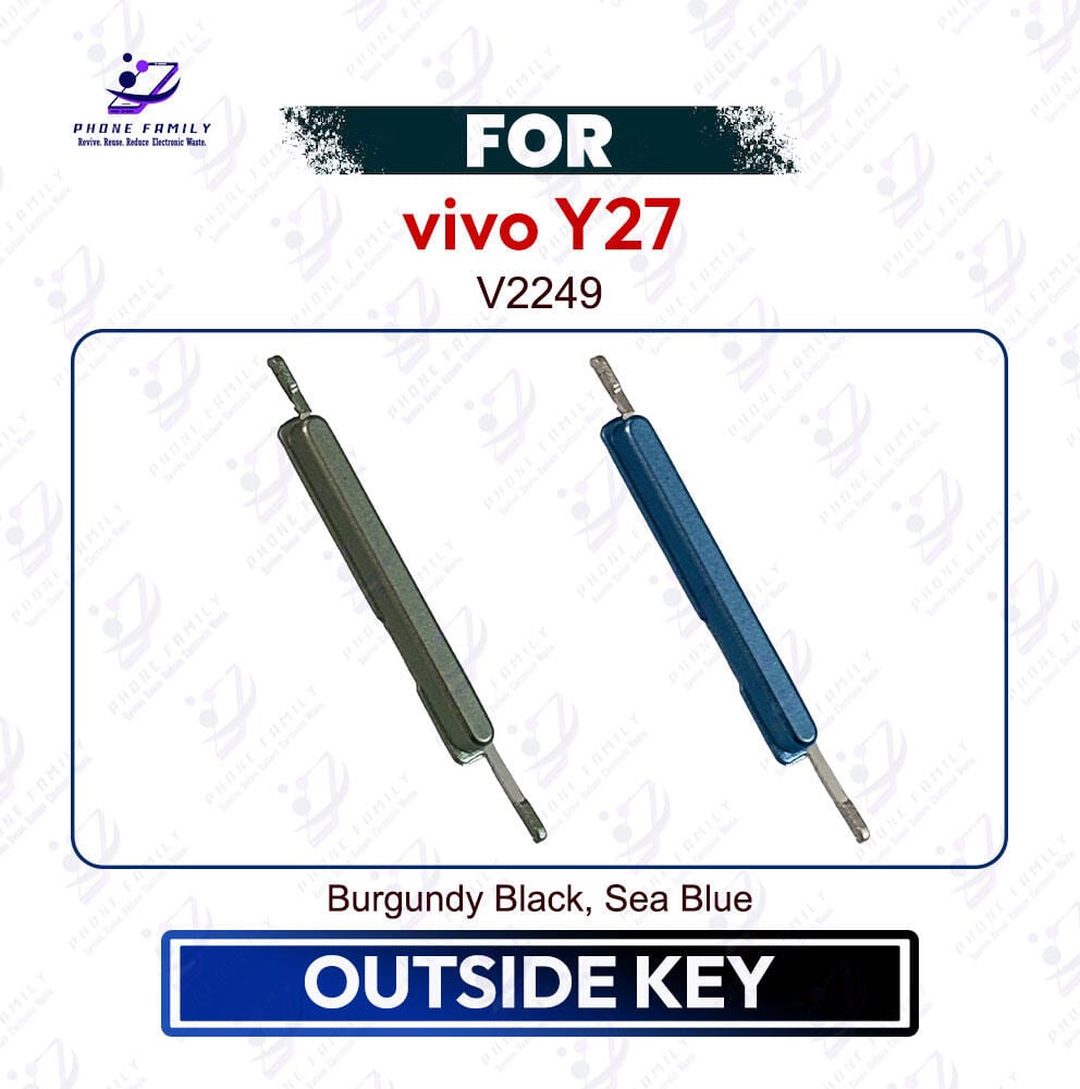 vivo Y27 Volume Up Down Button Outside Key | Side Key External Button Replacement | V2249 - Price in Bangladesh