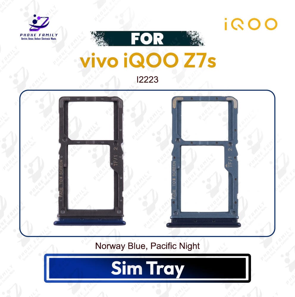 vivo iQOO Z7s Tray / Sim Slot /SD Card Tray /Holder Card compatible Replacement Parts | I2223 - Price in Bangladesh