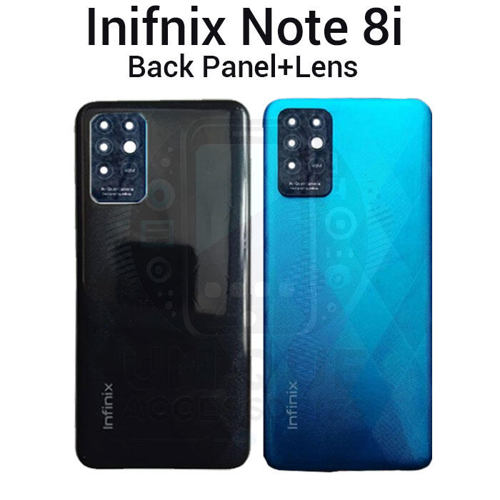 Infinix Note 8i X683 Back Panel/Backshell/ Casing + With Camera Lens + Side Buttons With Logo-All Colors Available