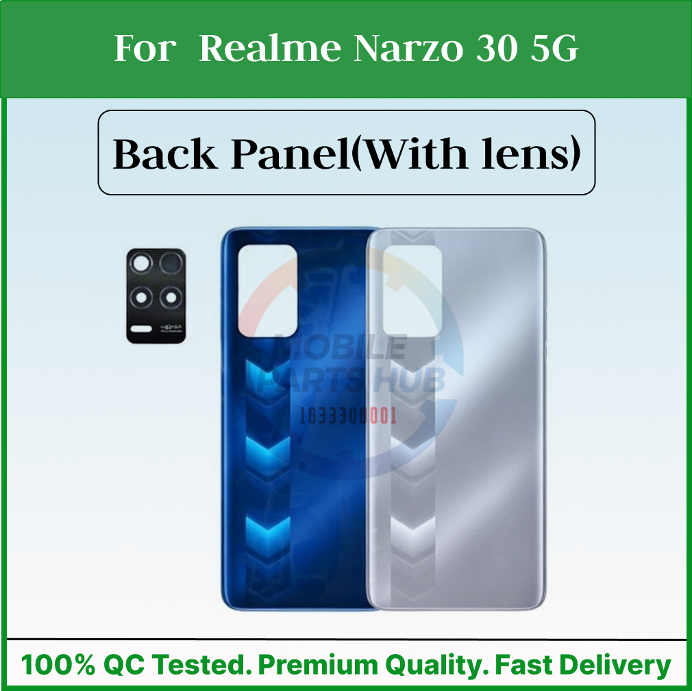 For Realme Narzo 30 5G Back Panel/Backshell/ Casing + Camera Lens With Logo-All Colors Available