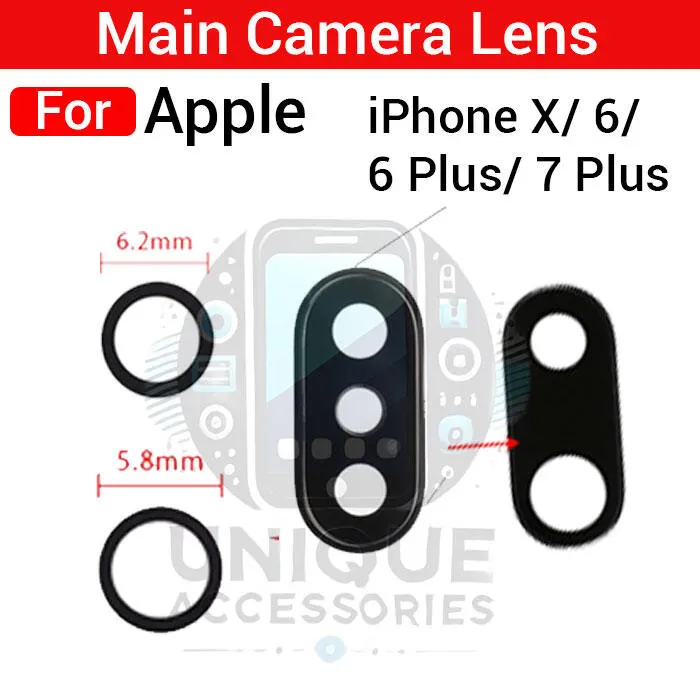 Back Rear Camera Lens Glass Compatible with Apple iPhone X 6 6 Plus 7 Plus Camera Lens Glass Without Frame Replacement Parts Price in Bangladesh - Mobile.com.bd