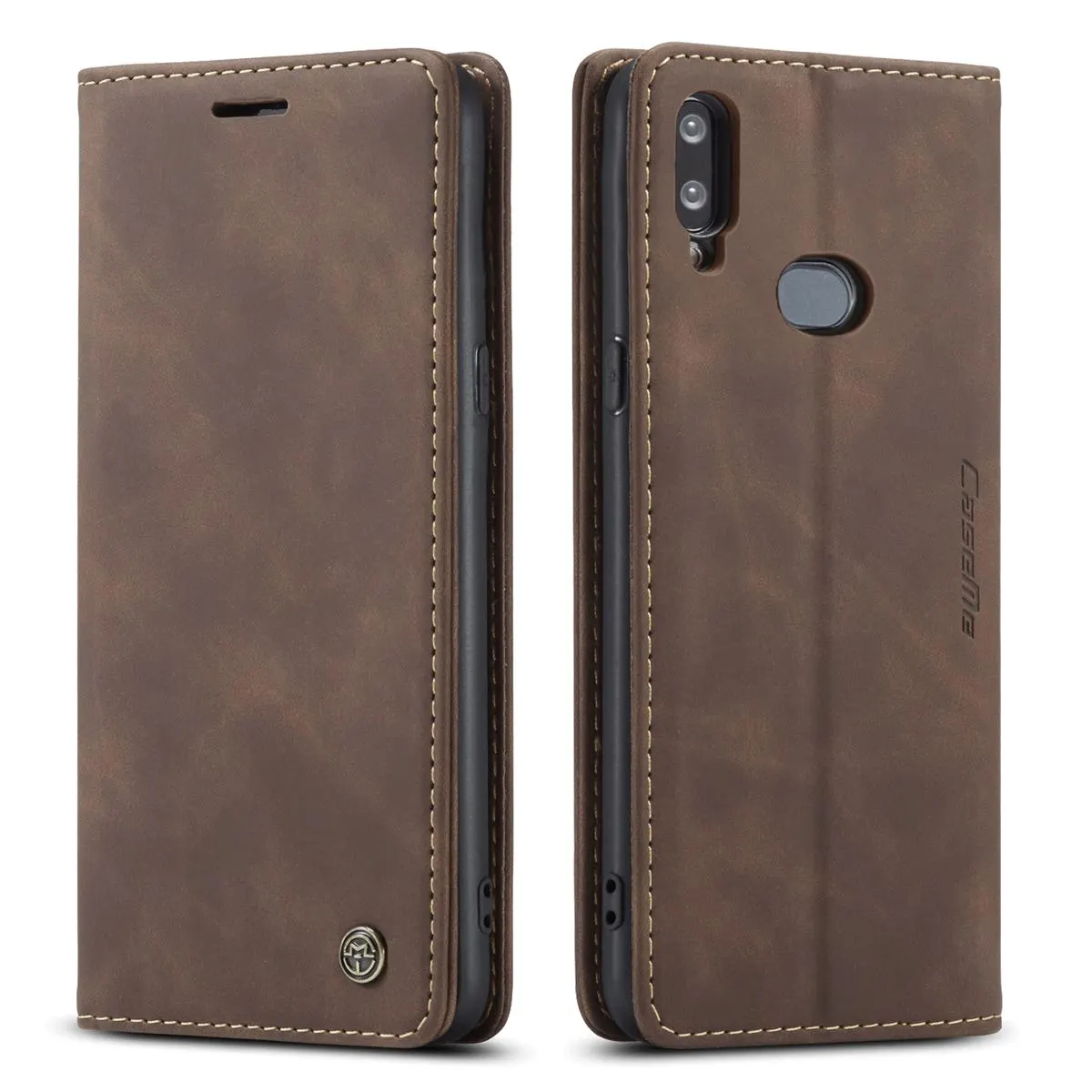 Biruiqu Case for Oppo A15 A15s Magnetic Absorption Case Shockproof Metal Frame