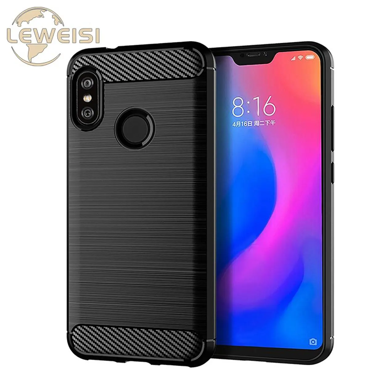 Pluscase for Redmi Note 9 Hard Case Metal Stand Cover