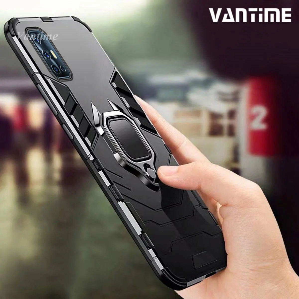 Vantime for Xiaomi Poco X3 Pro/poco X3 NFC Case Hard Shockproof Stand Cover