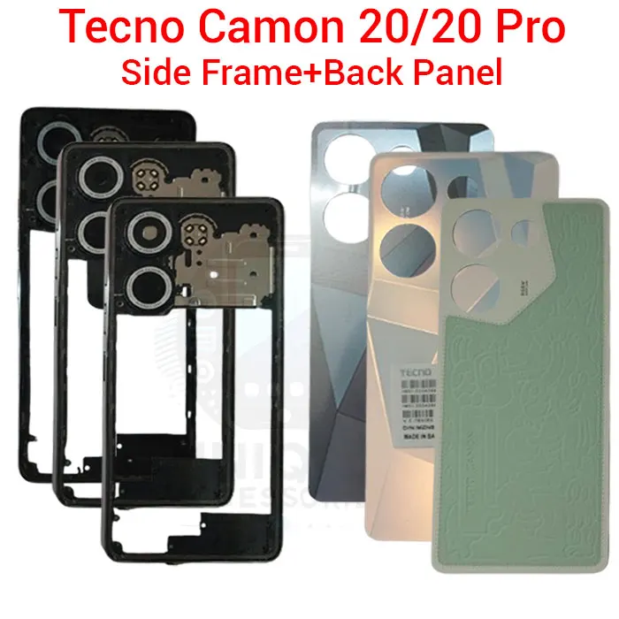 Tecno Camon 20/ 20 Pro CK6 CK6n CK7 CK7n Side Frame + Back Panel Housing + Camera - Price in Bangladesh