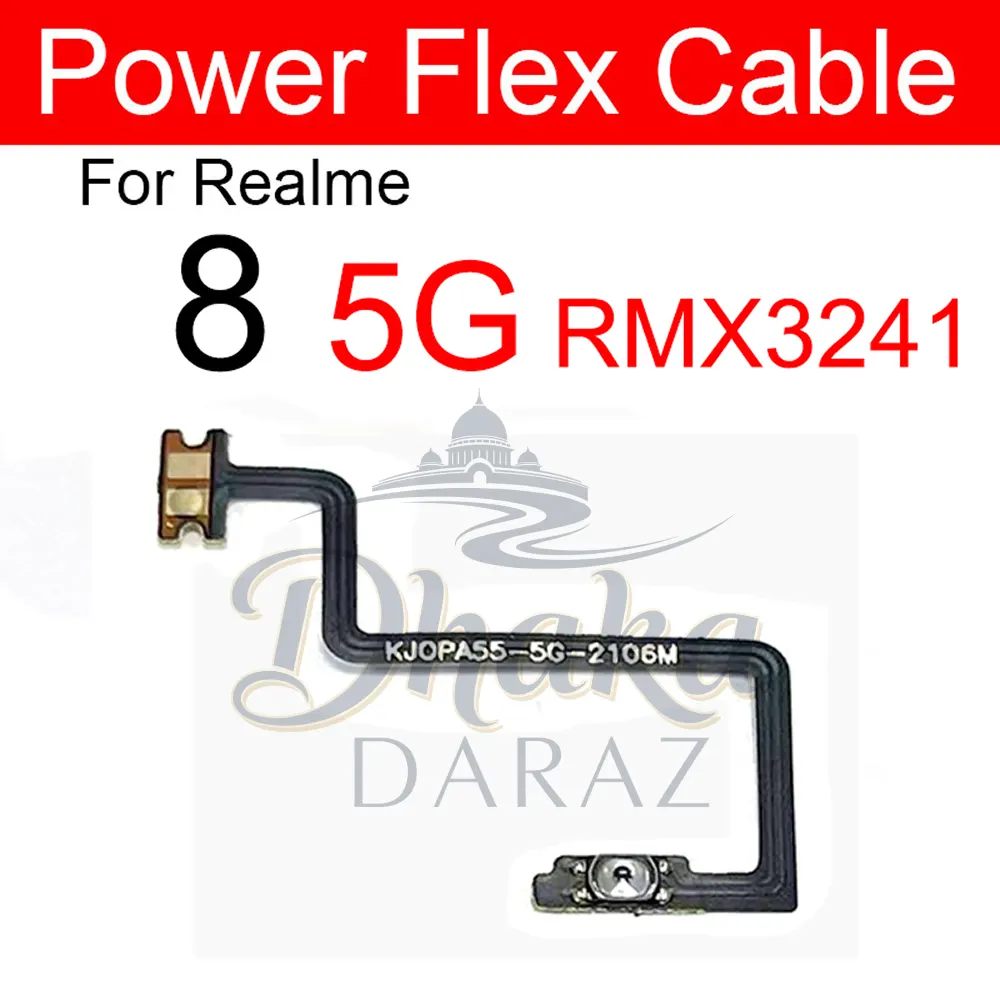 Realme 8 5G Power and Volume Button Flex Cable Ribbon Replacement Repair - Price in Bangladesh