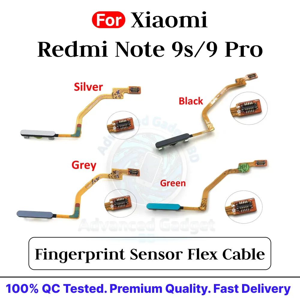 Fingerprint Sensor with Flex Cable for Xiaomi Redmi Note 9s 9 Pro - Price in Bangladesh