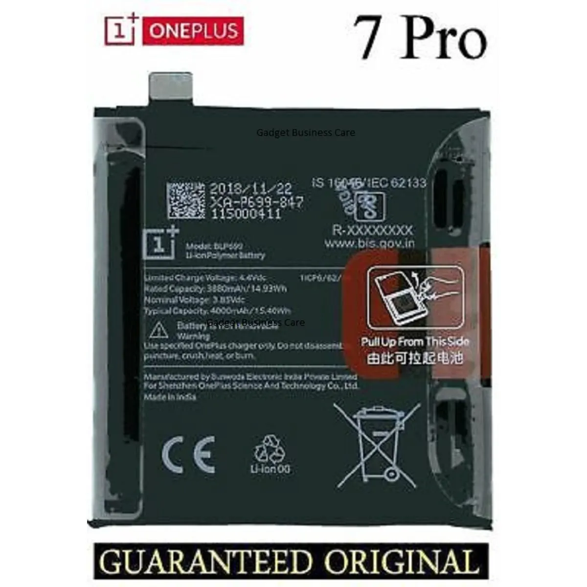 OnePlus Original OnePlus7 Pro Battery Replacement Replacement Parts Price in Bangladesh - Mobile.com.bd
