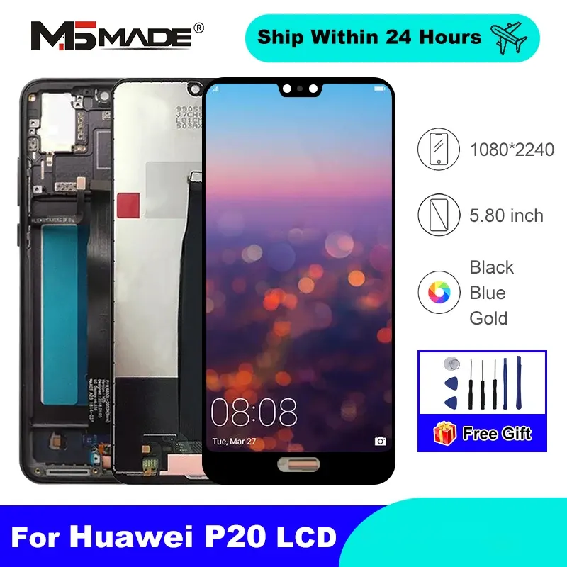 Huawei 5.8" For Huawei P20 Display Touch Screen Digitizer Assembly Parts For Huawei Eml-L29 Replacement Parts Price in Bangladesh - Mobile.com.bd