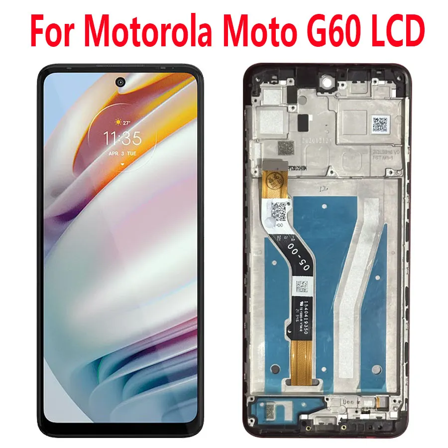 Moto G60 LCD Display with Frame Touch Screen Digitizer Assembly For Moto G60 - Price in Bangladesh