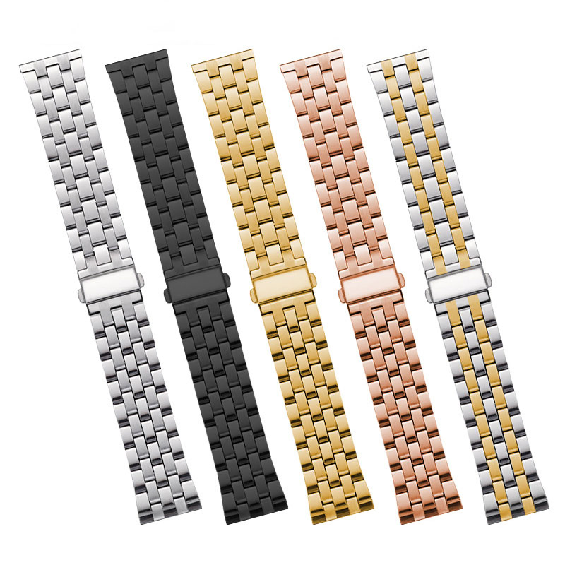 22mm Premium Stainless Steel Watch Strap Jubilee Style Two Tone with Butterfly Buckle - Price in Bangladesh