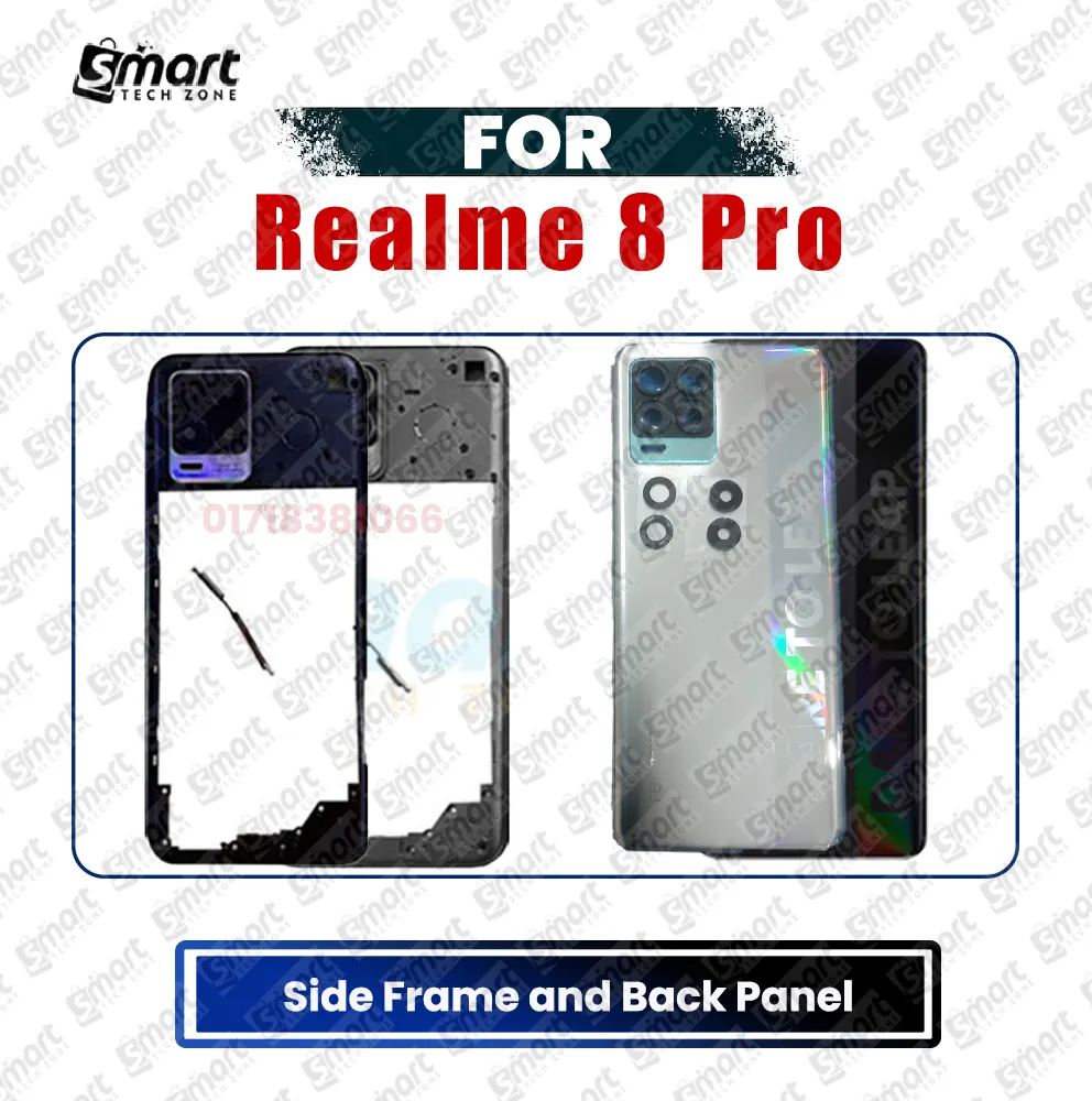 Realme For Realme 8 4G Side Frame and Back Panel Housing With Camera Glass (Without LCD Frame And Sim Tray) Sim Trays & Ejector Pins Price in Bangladesh - Mobile.com.bd