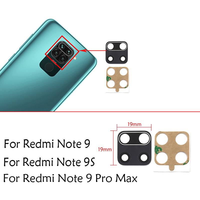 Back Rear Camera Lens Glass Compatible with Xiaomi Redmi Note 9s 10 10s pro 9a 9c 5g/mi 10 10t note 10 pro Mi Note 10 Lite  11 lite Camera Lens Glass Without Frame