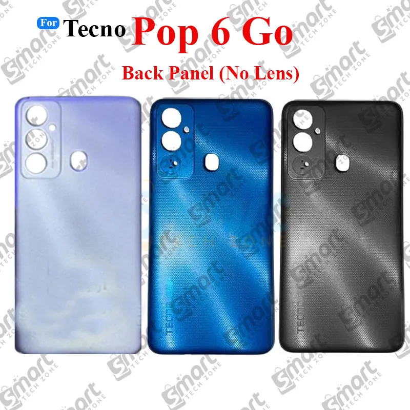 For Tecno Pop 6 Go BE6j Back Panel/Backshell/ Casing With Logo and Without Camera Glass -All Colors Available - Price in Bangladesh