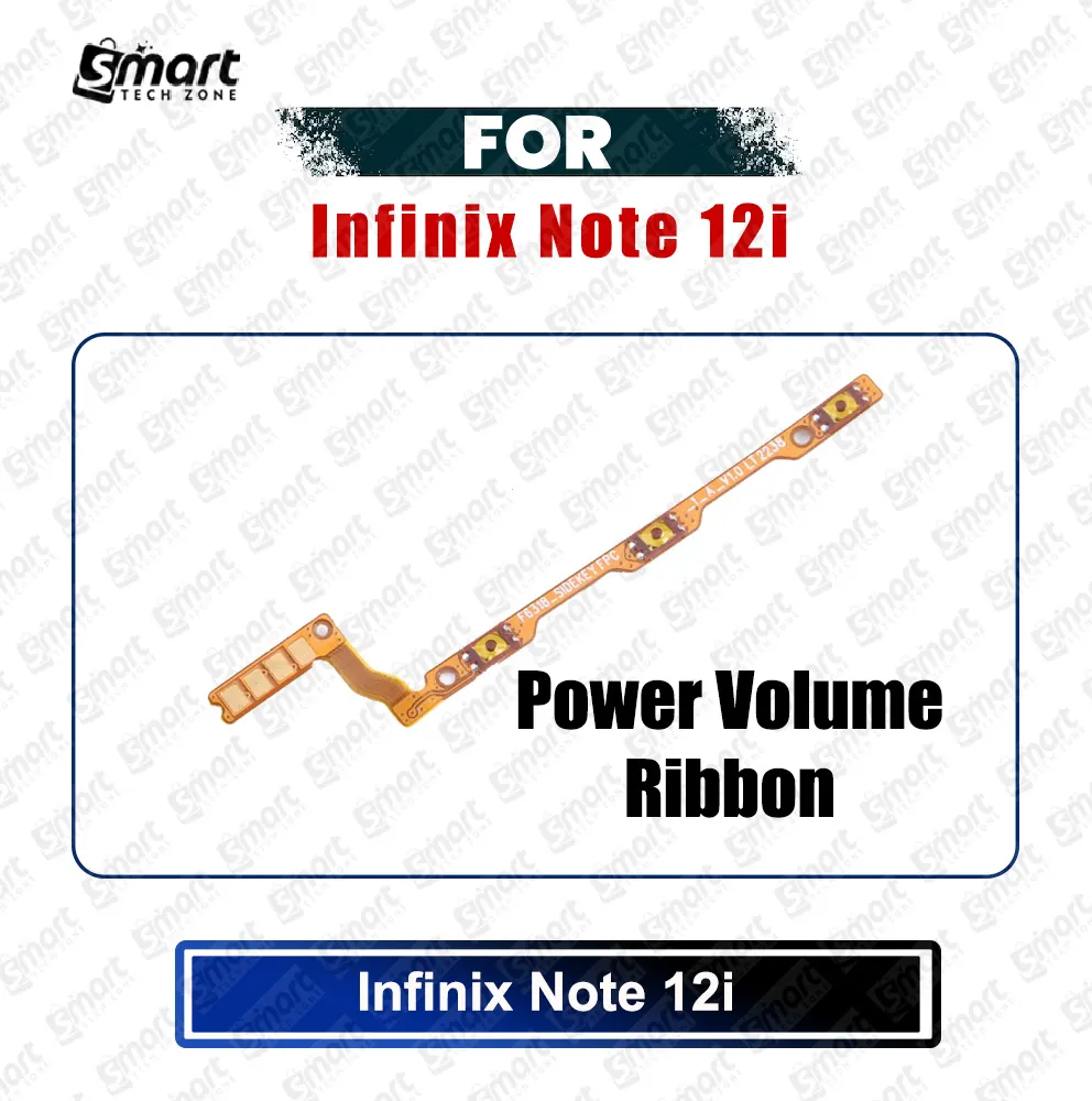 Infinix Note 12i Power on / off Switch Button Side Volume Up Down Buttons Flex Cable Replacement Parts - Price in Bangladesh
