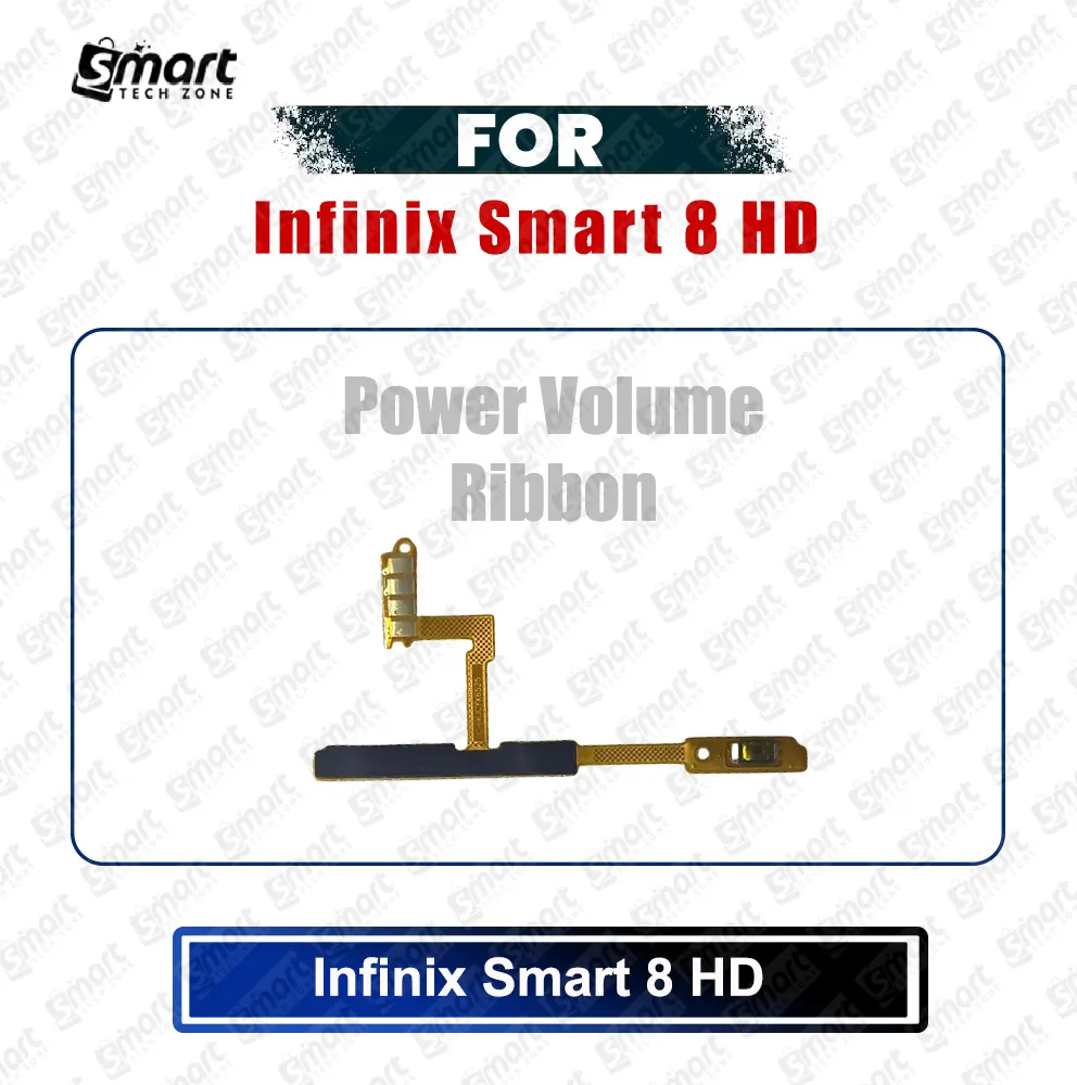 Infinix Smart 8 HD (X6525) Power on / off Switch Button Side Volume Up Down Buttons Flex Cable Replacement Parts - Price in Bangladesh