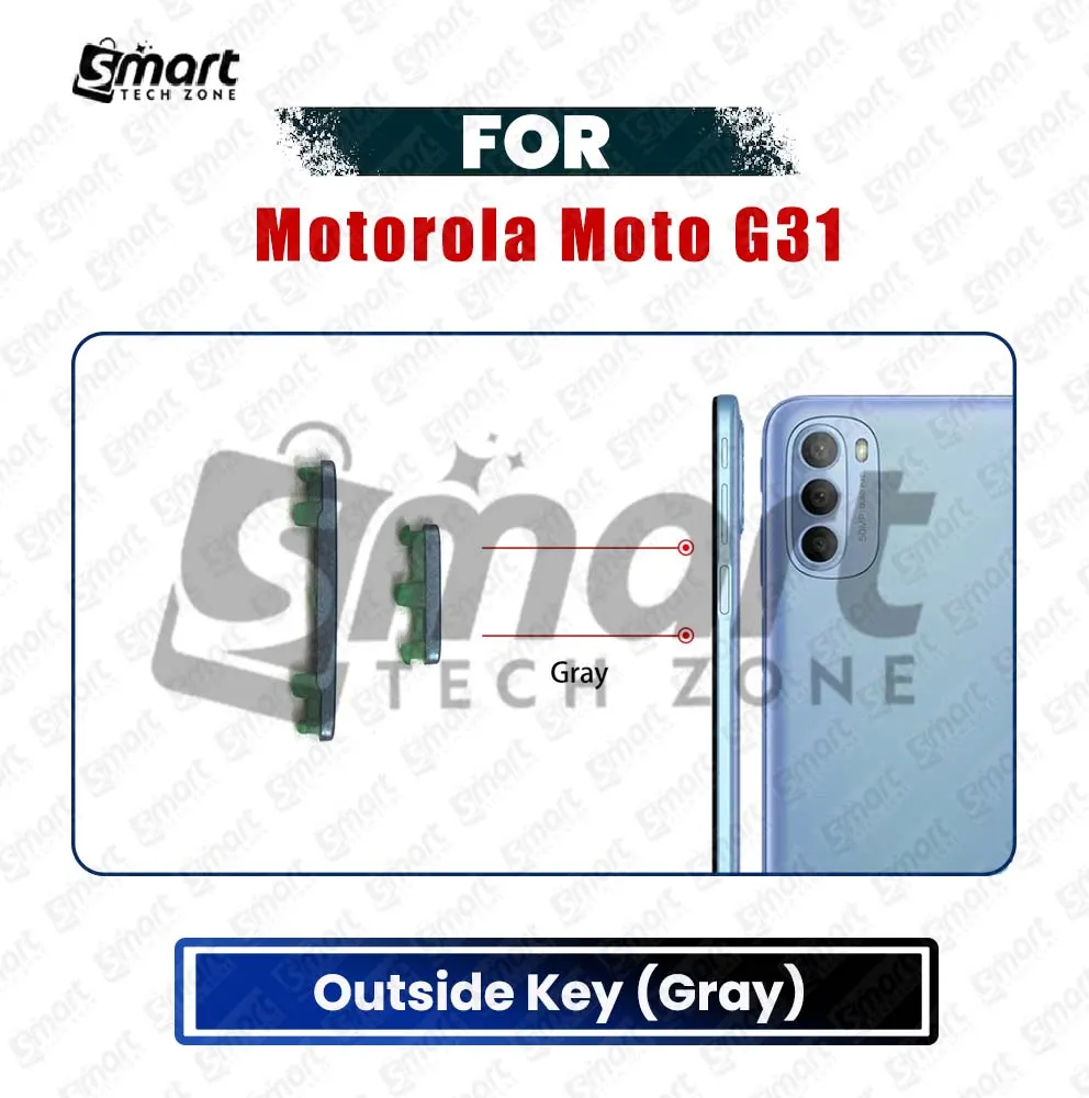 For Motorola Moto G31 XT2173-3 Compatible with External Side Buttons Power On Off + Volume Control Button Outside Side Keys Replacement Parts - Price in Bangladesh