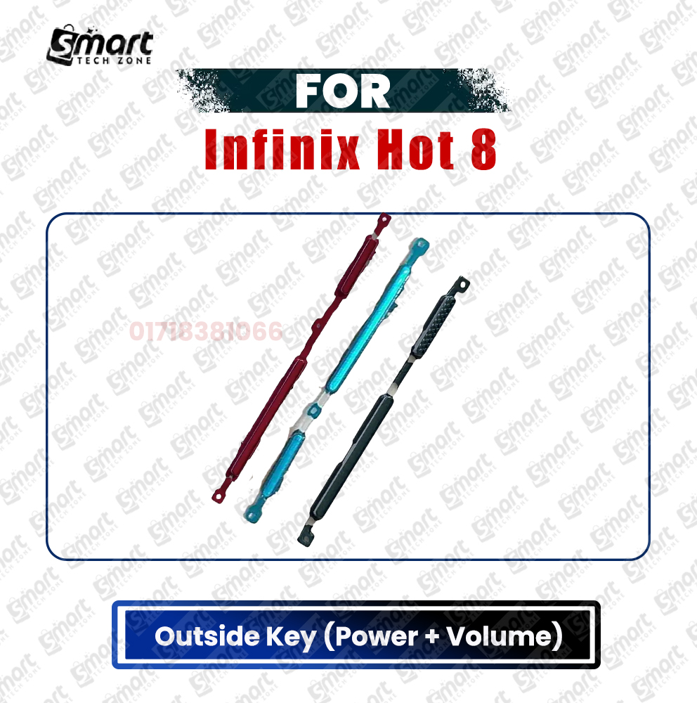 Power Volume Button Out Side Key For Infinix Hot 8 External Side Button